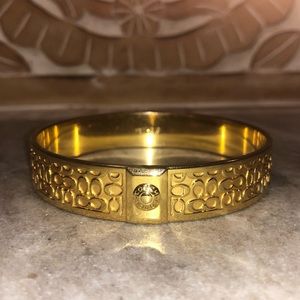 COACH Authentic Gold Bracelet with Logo